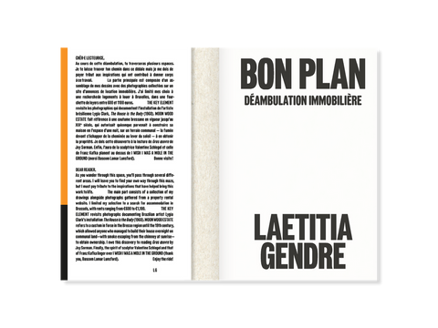 Bon plan - Déambulation immobilière / Laetitia Gendre