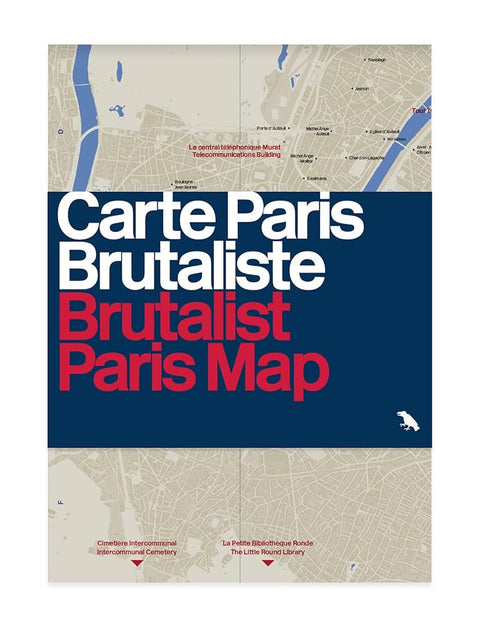 Brutalist Paris Map (Blue Crow Media Architecture Maps) cover image
