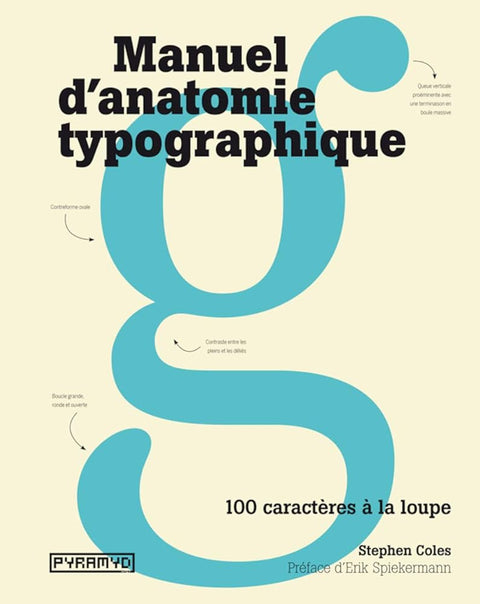 Manuel d'anatomie typographique, 100 caractères à cover image