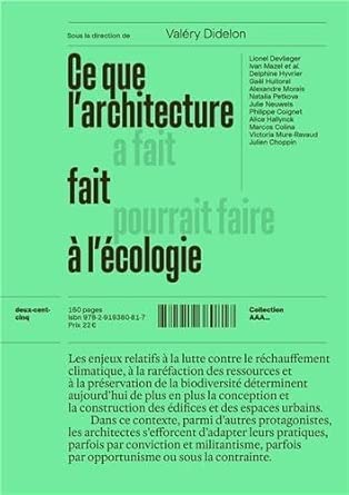Ce que l'architecture fait à l'écologie cover image