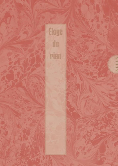 Éloge de rien cover image