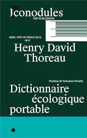 Henry David Thoreau Dictionnaire Ecologique portable /franCais cover image