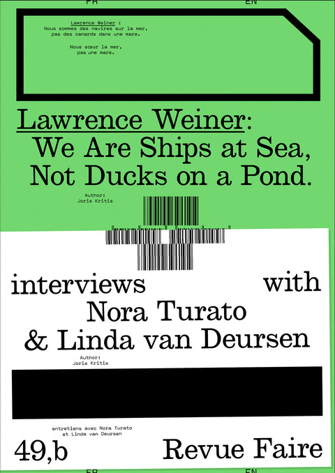 Revue Faire n°49 : Lawrence Weiner