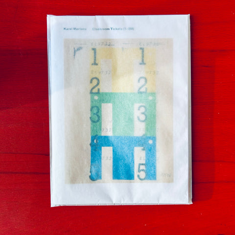 Karel Martens – Cloakroom Tickets