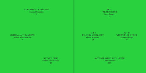 Oríkì: Material Affirmations in Three Acts / Nifemi Marcus-Bello