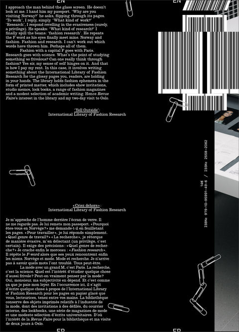 Revue Faire n° 51 : "Criez dehors", International Library of Fashion Research