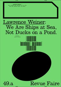 Revue Faire n°49 : Lawrence Weiner