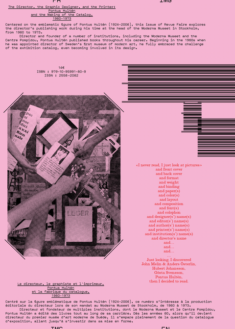 Revue Faire n° 54 : Le directeur, le graphiste et l'imprimeur, Pontus Hulten et la fabrique du catalogue, 1960-1973