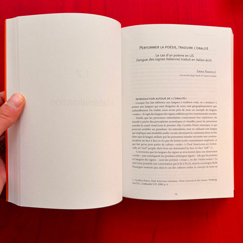 Traduire la performance / performer la traduction, Marion Blondel, Clothilde Roullier, Vincent Broqua, Fanny Catteau